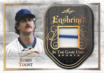 2018 Leaf In The Game Used Sports - Enshrined Relics Gold Prismatic #E-33 Robin Yount Front