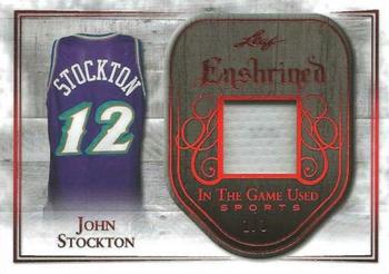 2018 Leaf In The Game Used Sports - Enshrined Relics Red Prismatic #E-20 John Stockton Front