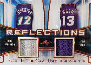 2018 Leaf In The Game Used Sports - Reflections Relics #R-29 John Stockton / Steve Nash Front