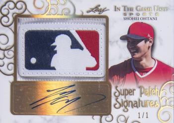 2018 Leaf In The Game Used Sports - Super Patch Signatures Gold Prismatic #SPS-SO1 Shohei Ohtani Front