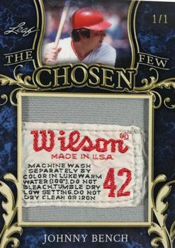 2018 Leaf In The Game Used Sports - The Chosen Few Relics #TCF-JB1 Johnny Bench Front
