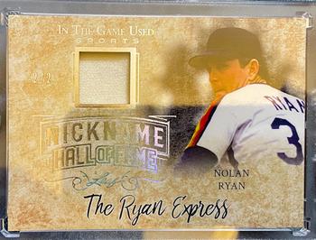 2018 Leaf In The Game Used Sports - The Nickname Hall of Fame Relics Silver Prismatic #NHF-24 Nolan Ryan Front