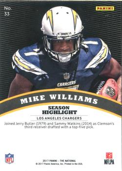 2017 Panini National Convention VIP #33 Mike Williams Back