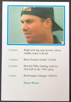 1996 BBC A Question of Sport #NNO Shane Warne Front