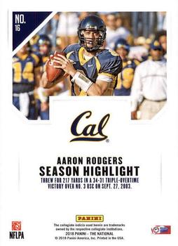 2018 Panini National Convention #16 Aaron Rodgers Back