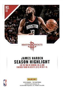 2018 Panini National Convention #33 James Harden Back