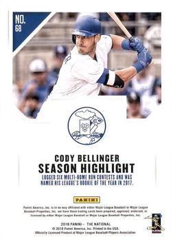 2018 Panini National Convention #68 Cody Bellinger Back