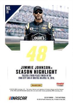 2018 Panini National Convention #70 Jimmie Johnson Back