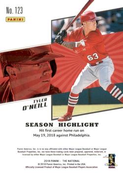 2018 Panini National Convention #123 Tyler O'Neill Back