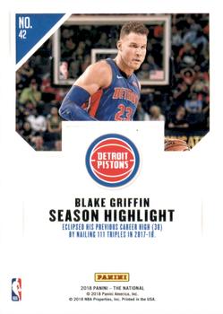 2018 Panini National Convention - Rainbow Spokes #42 Blake Griffin Back