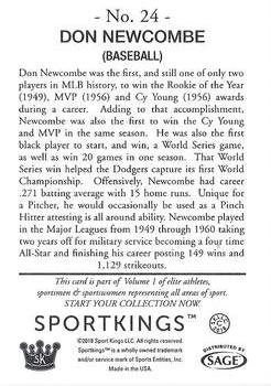 2018 Sportkings #24 Don Newcombe Back