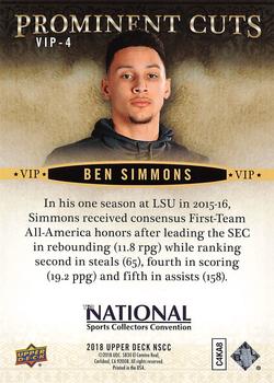 2018 Upper Deck National Convention VIP Prominent Cuts #VIP-4 Ben Simmons Back