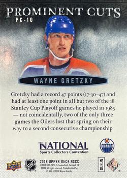 2018 Upper Deck National Convention Prominent Cuts #PC-10 Wayne Gretzky Back