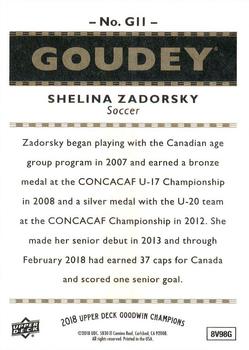 2018 Upper Deck Goodwin Champions - Goudey #G11 Shelina Zadorsky Back