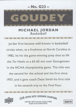 2018 Upper Deck Goodwin Champions - Goudey #G23 Michael Jordan Back
