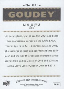 2018 Upper Deck Goodwin Champions - Goudey #G31 Lin Xiyu Back