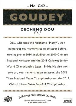 2018 Upper Deck Goodwin Champions - Goudey #G42 Zecheng Dou Back