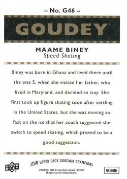 2018 Upper Deck Goodwin Champions - Goudey #G46 Maame Biney Back