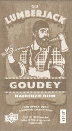 2018 Upper Deck Goodwin Champions - Goudey Minis Wood Lumberjack #G3 Mackenzie Dern Back