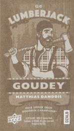 2018 Upper Deck Goodwin Champions - Goudey Minis Wood Lumberjack #G6 Matthias Dandois Back