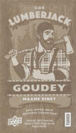 2018 Upper Deck Goodwin Champions - Goudey Minis Wood Lumberjack #G46 Maame Biney Back