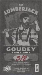2018 Upper Deck Goodwin Champions - Goudey Minis Black Wood Lumberjack #G2 Ryan Blaney Back