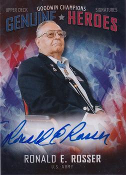 2018 Upper Deck Goodwin Champions - Genuine Heroes Signatures #GH-RR Ronald E. Rosser Front