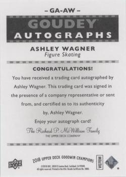 2018 Upper Deck Goodwin Champions - Goudey Autographs #GA-AW Ashley Wagner Back
