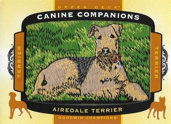 2018 Upper Deck Goodwin Champions - Canine Companions Manufactured Patch #CC101 Airedale Terrier Front
