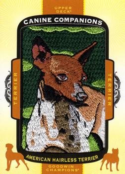 2018 Upper Deck Goodwin Champions - Canine Companions Manufactured Patch #CC102 American Hairless Terrier Front