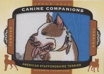 2018 Upper Deck Goodwin Champions - Canine Companions Manufactured Patch #CC103 American Staffordshire Terrier Front