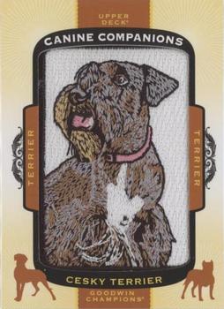 2018 Upper Deck Goodwin Champions - Canine Companions Manufactured Patch #CC111 Cesky Terrier Front