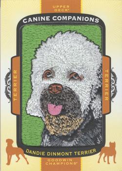 2018 Upper Deck Goodwin Champions - Canine Companions Manufactured Patch #CC112 Dandie Dinmont Terrier Front