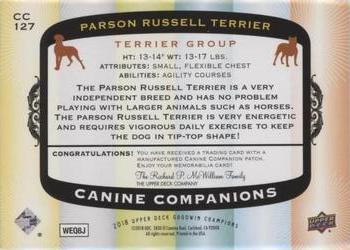 2018 Upper Deck Goodwin Champions - Canine Companions Manufactured Patch #CC127 Parson Russell Terrier Back