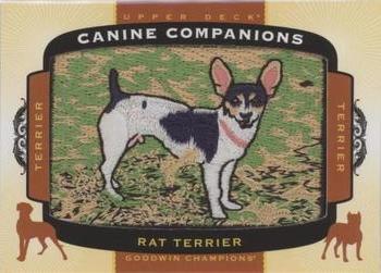 2018 Upper Deck Goodwin Champions - Canine Companions Manufactured Patch #CC129 Rat Terrier Front