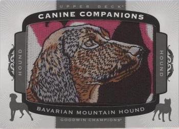 2018 Upper Deck Goodwin Champions - Canine Companions Manufactured Patch #CC144 Bavarian Mountain Hound Front