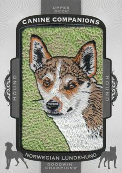 2018 Upper Deck Goodwin Champions - Canine Companions Manufactured Patch #CC152 Norwegian Lundehund Front