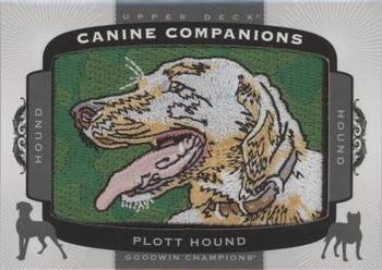 2018 Upper Deck Goodwin Champions - Canine Companions Manufactured Patch #CC153 Plott Hound Front