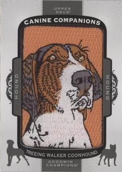 2018 Upper Deck Goodwin Champions - Canine Companions Manufactured Patch #CC159 Treeing Walker Coonhound Front