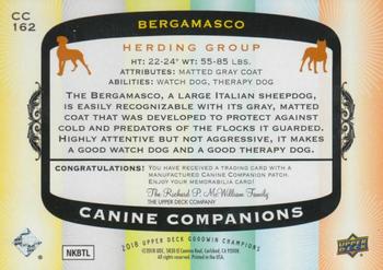 2018 Upper Deck Goodwin Champions - Canine Companions Manufactured Patch #CC162 Bergamasco Back