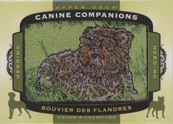 2018 Upper Deck Goodwin Champions - Canine Companions Manufactured Patch #CC165 Bouvier Des Flandres Front