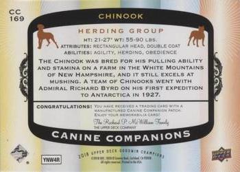 2018 Upper Deck Goodwin Champions - Canine Companions Manufactured Patch #CC169 Chinook Back
