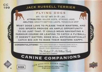 2018 Upper Deck Goodwin Champions - Canine Companions Manufactured Patch #CC199 Jack Russell Terrier Back