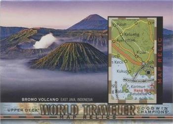 2018 Upper Deck Goodwin Champions - World Traveler Map Relics #WT-61 Bromo Volcano/ Indonesia Front