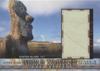 2018 Upper Deck Goodwin Champions - World Traveler Map Relics #WT-77 Easter Island/ Chile Front