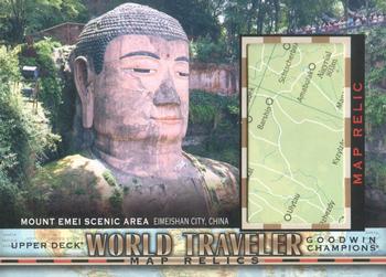 2018 Upper Deck Goodwin Champions - World Traveler Map Relics #WT-104 Mount Emei Scenic Area/ China Front