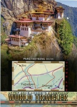 2018 Upper Deck Goodwin Champions - World Traveler Map Relics #WT-117 Paro Taktsang/ Bhutan Front