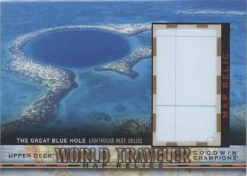 2018 Upper Deck Goodwin Champions - World Traveler Map Relics #WT-137 The Great Blue Hole/ Belize Front
