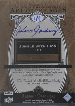 2018 Upper Deck Goodwin Champions - Goodwin Masterpieces Art of the Ages #GMAA-HRJL Henri Rousseau - Jungle with Lion Back