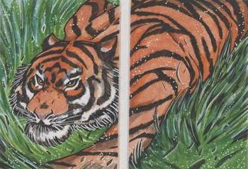 2018 Upper Deck Goodwin Champions - The Jungle Book Dual-Panel Sketch Booklets #JBDS-1 Shere Khan Front